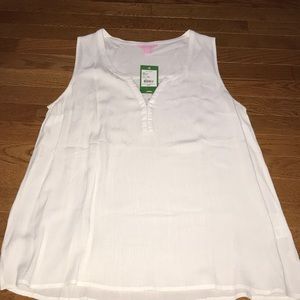 Lilly Pulitzer white tank top blouse